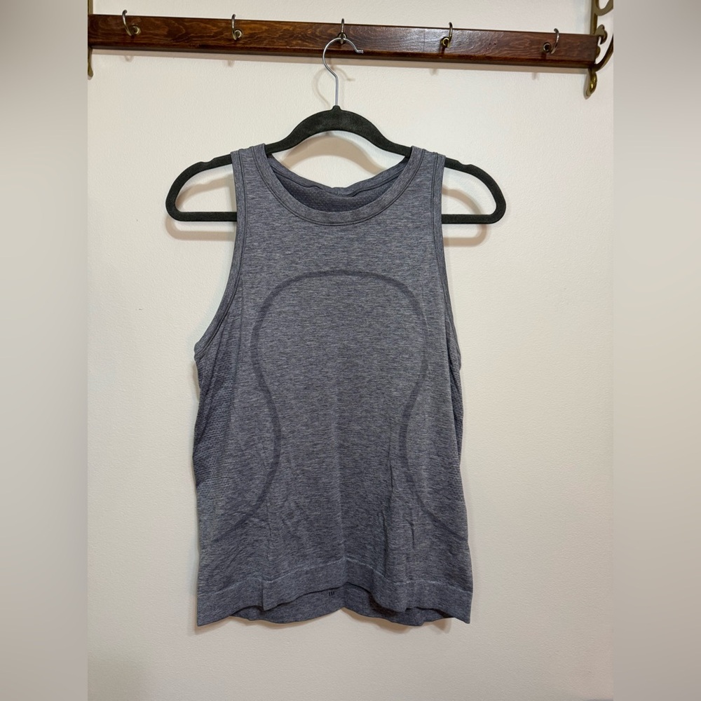 Gray Sleeveless Lululemon workout Top
